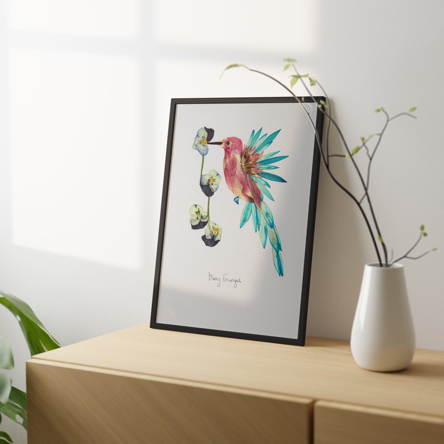 Picaflor y sus Pensamientos | Hummingbird and its Pansies
